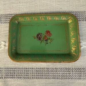 Vintage tin trinket tray